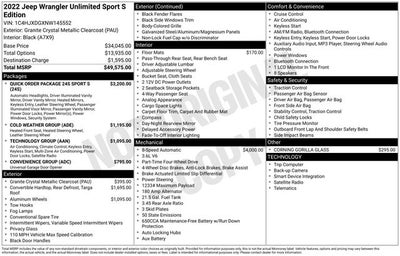 2022 Jeep Wrangler Unlimited Sport S