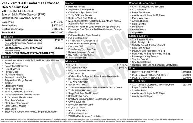 2017 RAM 1500 Tradesman