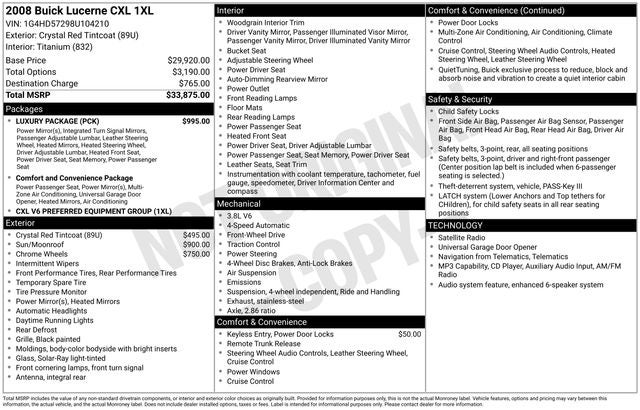 2008 Buick Lucerne CXL