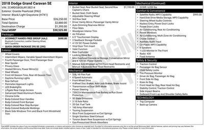 2018 Dodge Grand Caravan SE