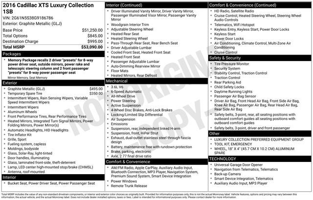 2016 Cadillac XTS Luxury