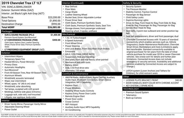 2019 Chevrolet Trax LT