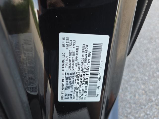2015 Honda Odyssey EX-L