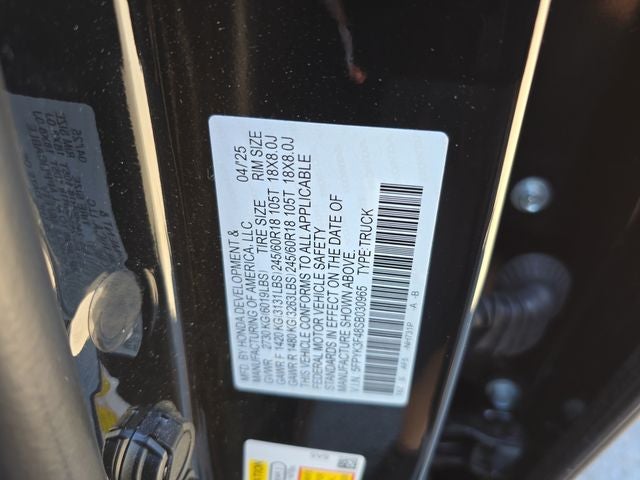2025 Honda Ridgeline RTL