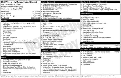 2023 Toyota Highlander Hybrid Limited