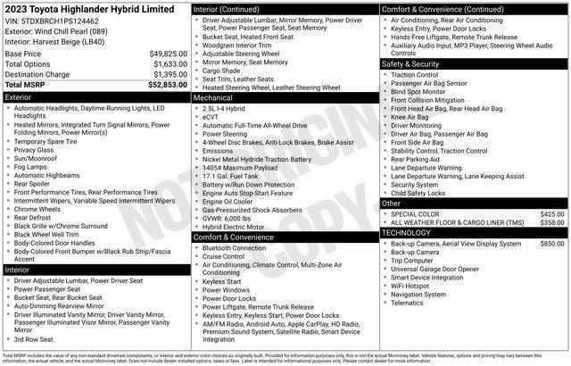 2023 Toyota Highlander Hybrid Limited