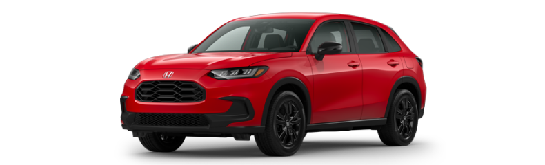 Red 2027 Honda HR-V, front three-quarter view