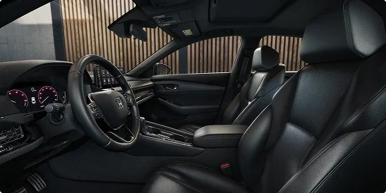 Interior of the 2026 Honda Accord LX with the 9-inch color touchscreen