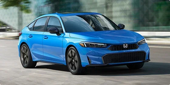 2026 Honda Civic Hatchback Sport, exterior three-quarter view