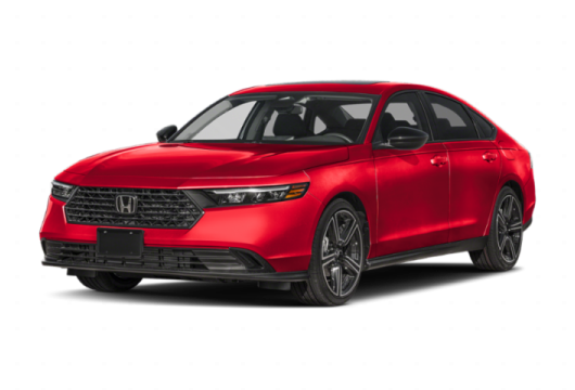 Red 2026 Honda Accord shown from the front quarter against a plain background