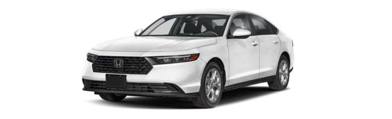 White 2026 Honda Accord LX, front three-quarter view