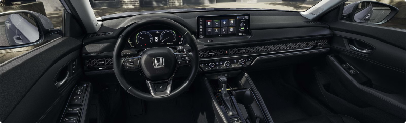 Honda Accord dashboard with the digital instrument cluster, steering wheel and touchscreen